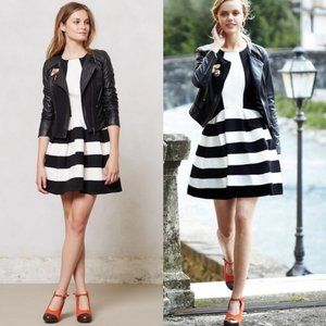 Black and White Striped Dress